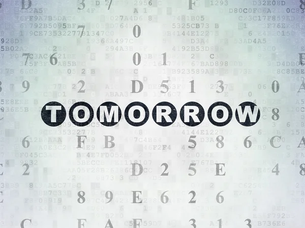 Timeline concept: Tomorrow on Digital Paper background — Stockfoto
