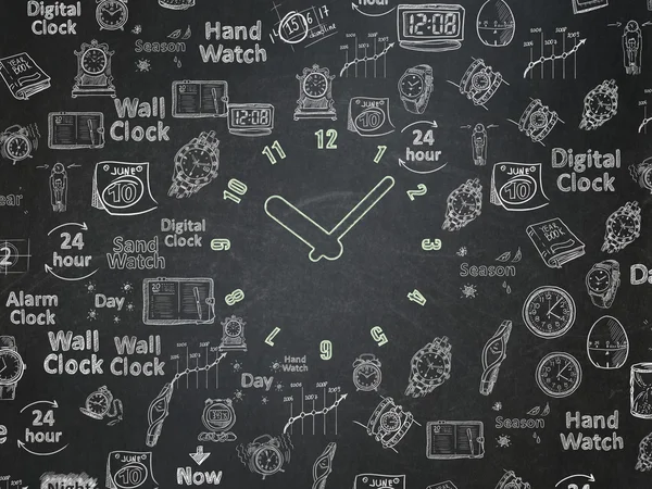 Concept de temps : Horloge sur fond de conseil scolaire — Photo