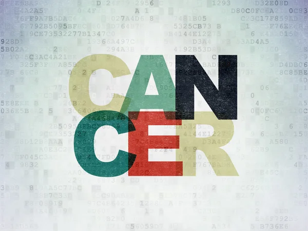 Концепция здоровья: Рак на фоне цифровой бумаги — стоковое фото