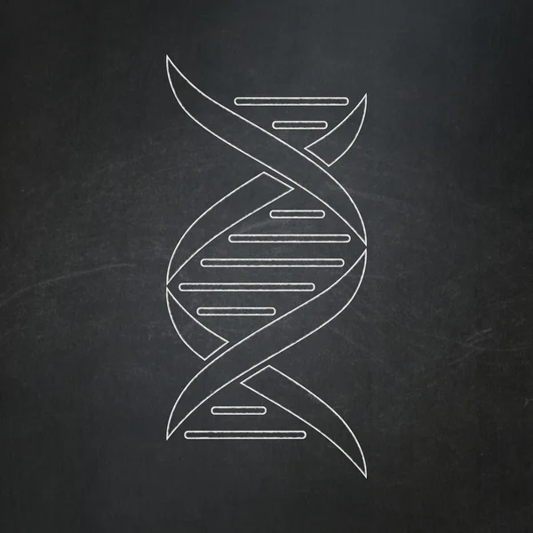 Health concept: DNA on chalkboard background — Zdjęcie stockowe