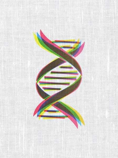 Health concept: DNA on fabric texture background — Stockfoto