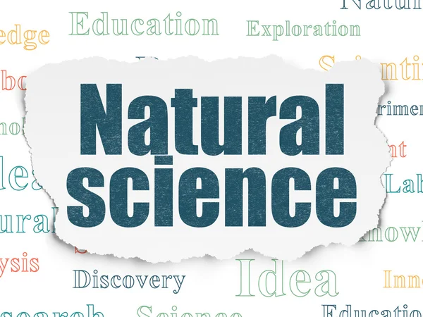 Science concept: Natural Science on Torn Paper background