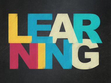 Education concept: Learning on School Board background