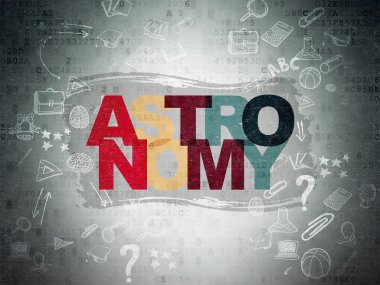 Learning concept: Astronomy on Digital Paper background