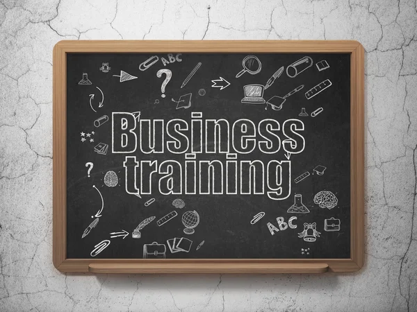 Education concept: Business Training on School Board background — Stockfoto