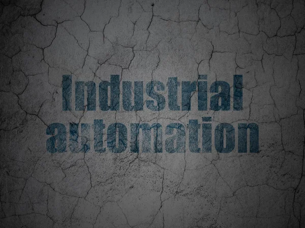 Concept industriel : Automatisation industrielle sur fond de mur grunge — Photo