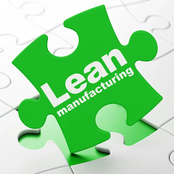 Industry concept: Lean Manufacturing on puzzle background — Stock Photo, Image