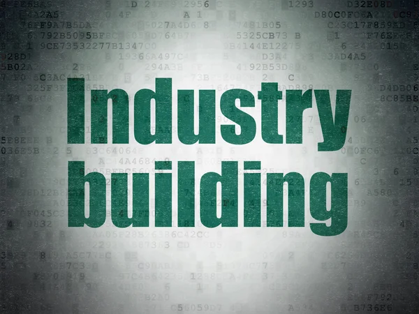 Manufacuring concept: Industry Building on Digital Paper background — Stockfoto