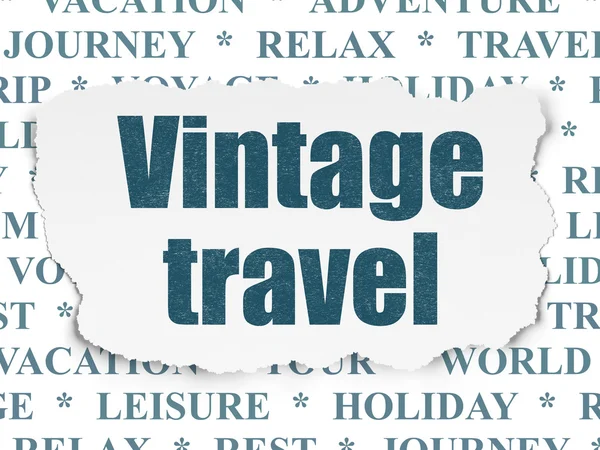 Travel concept: Vintage Travel on Torn Paper background — Stock Photo, Image