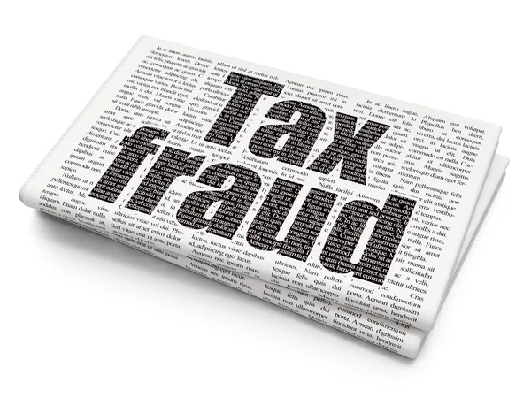 Law concept: Tax Fraud on Newspaper background — ストック写真