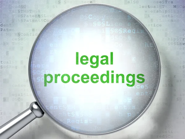 Wet concept: gerechtelijke procedures met optisch glas — Stockfoto