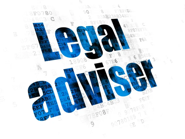 Wet concept: juridisch adviseur op digitale achtergrond — Stockfoto
