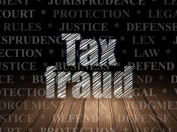 法の概念: グランジ暗い部屋で税金詐欺 — ストック写真