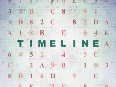 Timeline concept: Timeline on Digital Paper background