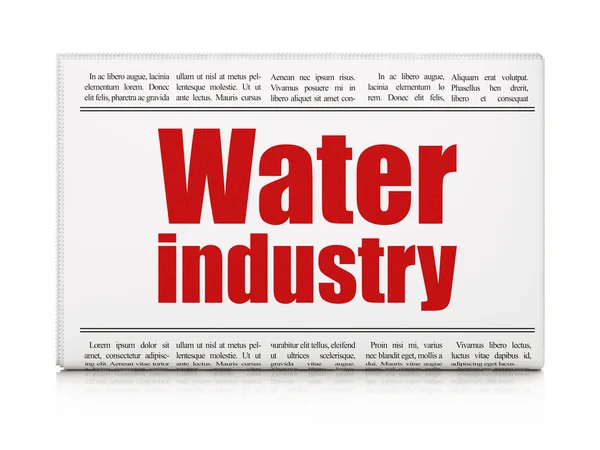 Manufacuring concept: newspaper headline Water Industry — Stockfoto