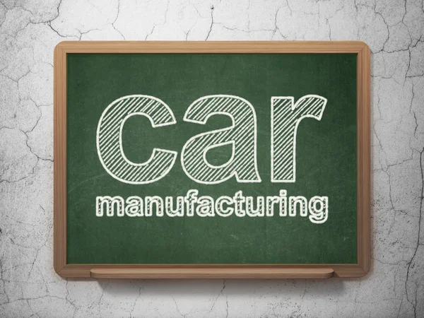 Manufacuring concept: Car Manufacturing on chalkboard background — 图库照片