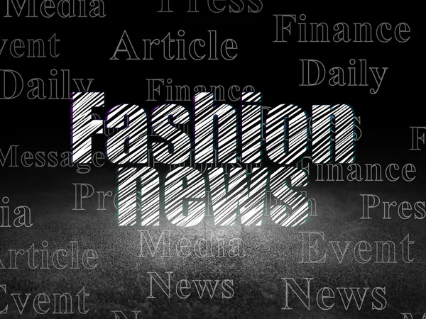 Concetto di novità: Fashion News in camera oscura grunge — Foto Stock