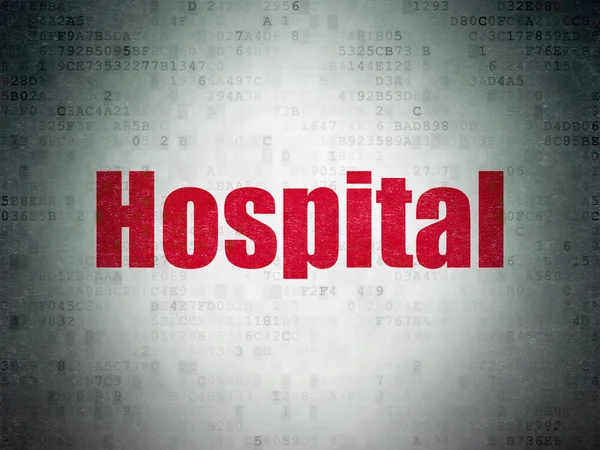 Concept de santé : Hôpital sur fond de papier numérique — Photo