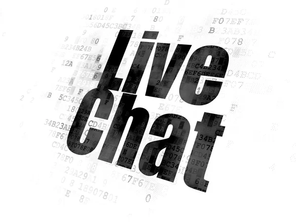Web design concept: Live Chat on Digital background — Zdjęcie stockowe