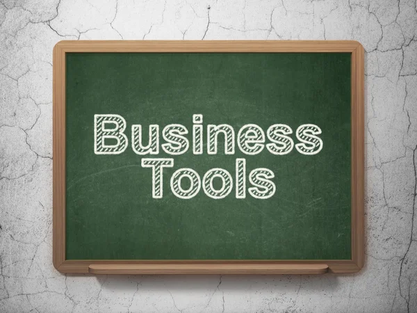 Business concept: Business Tools on chalkboard background — Stock Photo, Image