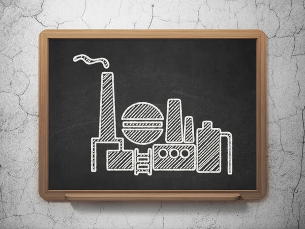 Finance concept: Oil And Gas Indusry on chalkboard background — Zdjęcie stockowe