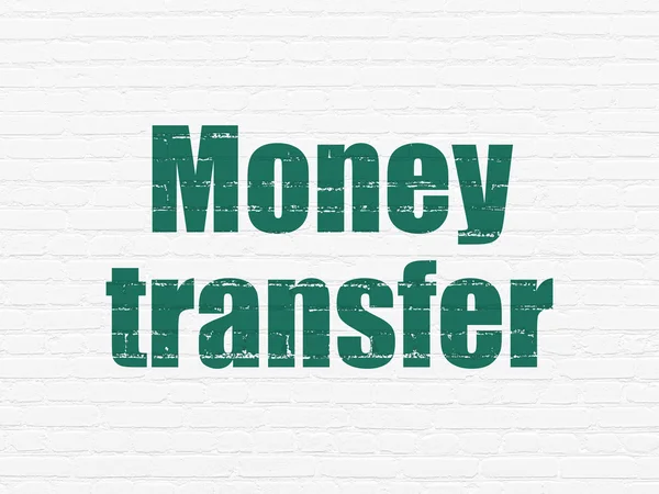 Money concept: Money Transfer on wall background — Stock Photo, Image