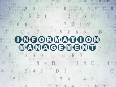 Information concept: Information Management on Digital Paper background