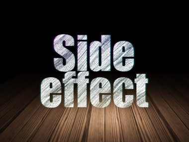 Healthcare concept: Side Effect in grunge dark room