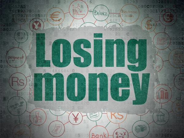 Money concept: Losing Money on Digital Paper background