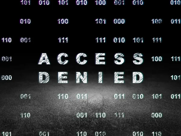 Privacy concept: Access Denied in grunge dark room — Stock Photo, Image