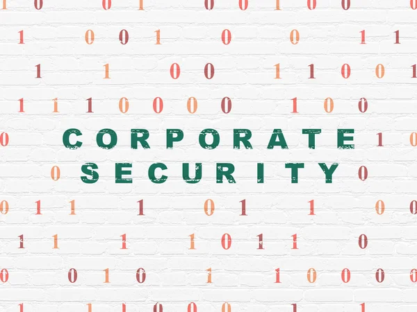 Protection concept: Corporate Security on wall background — Stockfoto