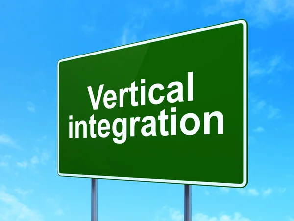 Finance concept: Vertical Integration on road sign background — Stock Photo, Image