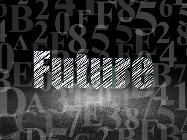 Timeline-Konzept: Zukunft im Grunge Dark Room — Stockfoto