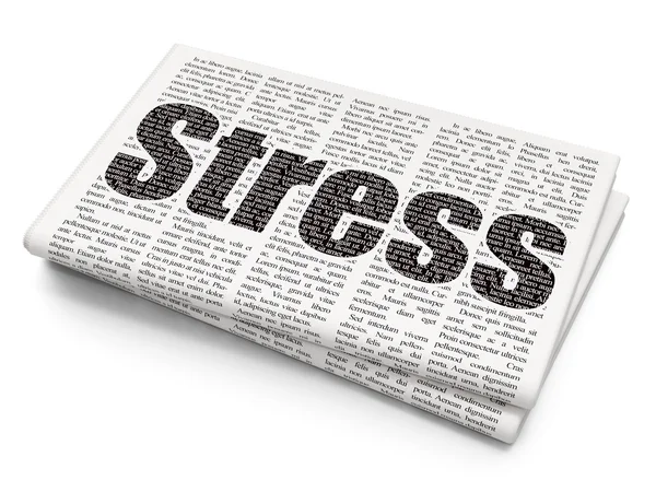 Medicine concept: Stress on Newspaper background — Stock Fotó