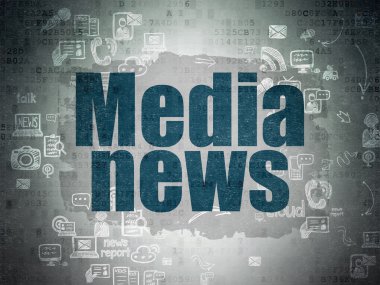 News concept: Media News on Digital Paper background