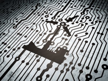 Industry concept: circuit board with Windmill