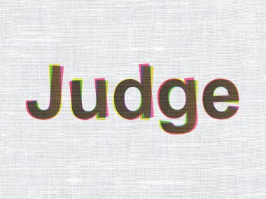 Law concept: Judge on fabric texture background
