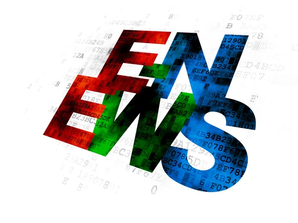 Nachrichtenkonzept: E-News zum digitalen Hintergrund — Stockfoto