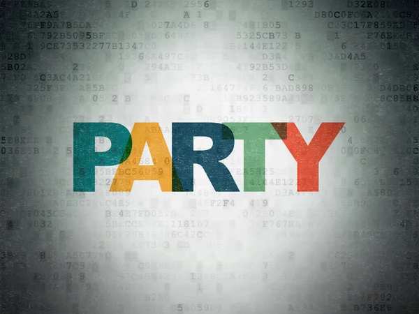 Holiday concept: Party on Digital Paper background — Stock Photo, Image