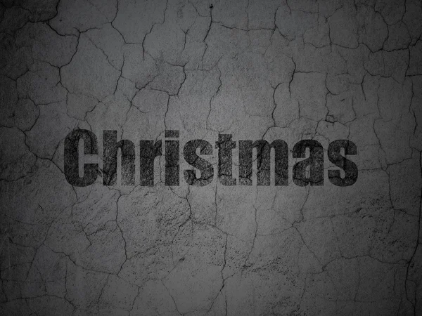 แนวคิดวันหยุด: คริสต์มาสบนพื้นหลังผนังกรังจ์ — ภาพถ่ายสต็อก