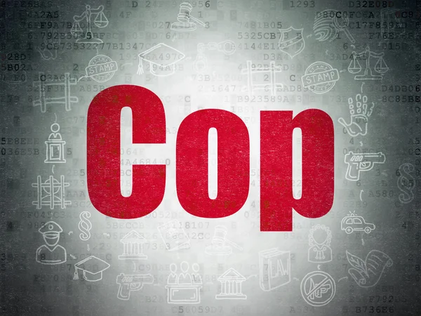 Concepto jurídico: Cop on Digital Paper background —  Fotos de Stock