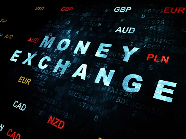 Banking concept: Money Exchange on Digital background — Φωτογραφία Αρχείου