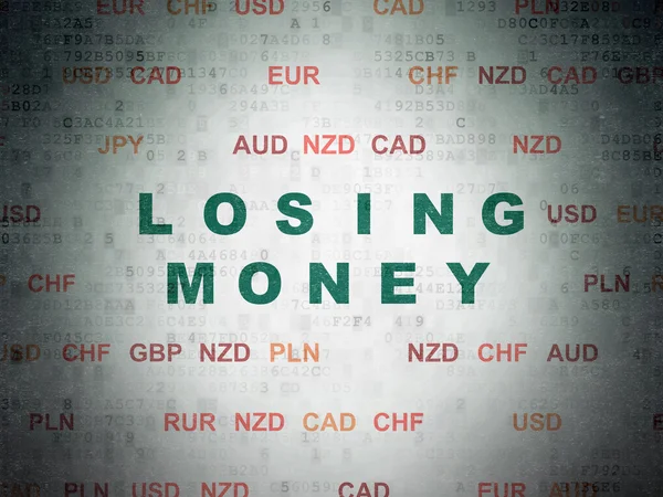 Currency concept: Losing Money on Digital Paper background — Φωτογραφία Αρχείου