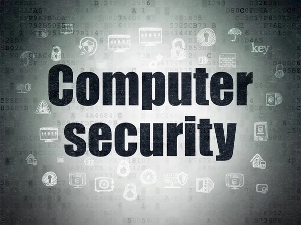 Концепция конфиденциальности: компьютерная безопасность на фоне цифровой бумаги — стоковое фото