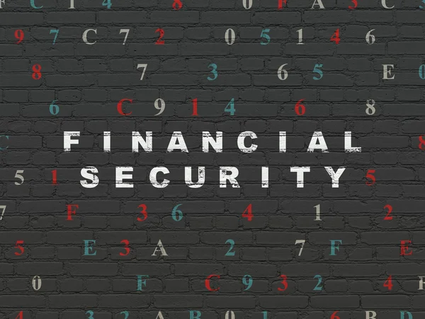 Conceito de segurança: Segurança financeira no fundo da parede — Fotografia de Stock