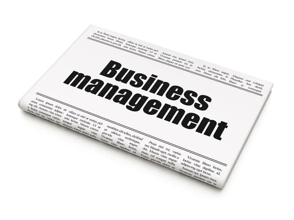 Finance concept: newspaper headline Business Management — 图库照片