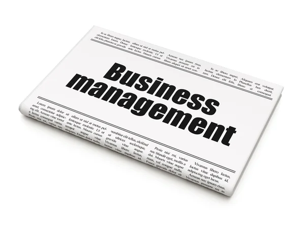 Finance concept: newspaper headline Business Management — Zdjęcie stockowe