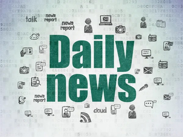 Nachrichtenkonzept: Tagesnachrichten auf digitalem Papier — Stockfoto