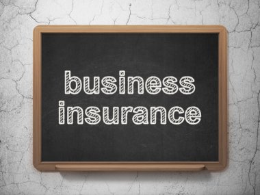 Sigorta kavramı: Kara tahta arka plan iş sigorta