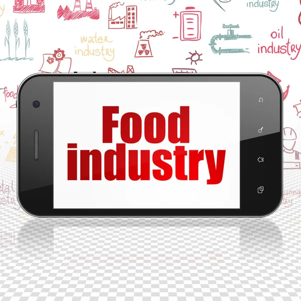 Industry concept: Smartphone with Food Industry on display — ストック写真